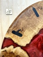 Epoxidové hodiny s olivovým drevom – Obrázok 3